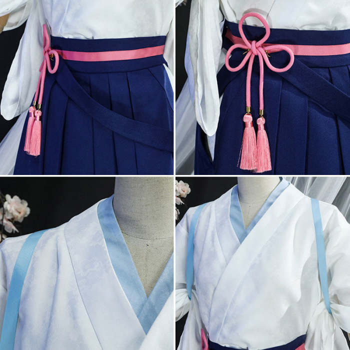 Genshin Impact Kamisato Ayaka Tsubaki In Thawing Snow Kimono Cosplay Costume
