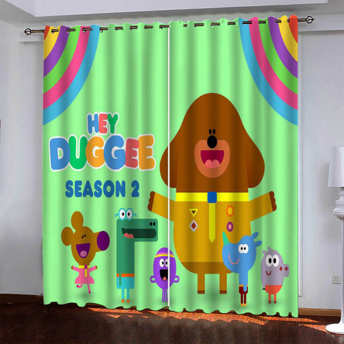 Hey Duggee Curtains Pattern Blackout Window Drapes