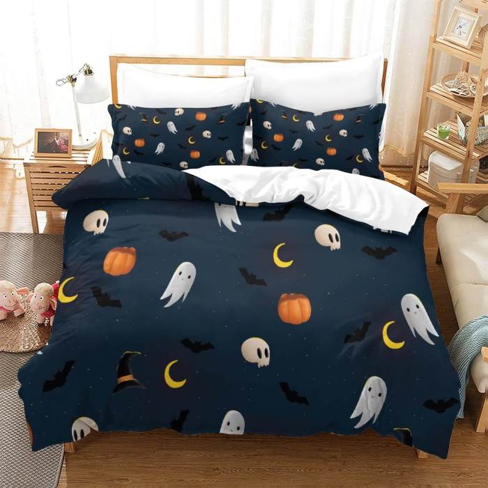 Halloween Pattern Bedding Set Quilt Cover Without Filler