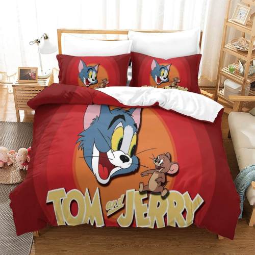 Tom And Jerry Bedding Set Quilt Cover Without Filler