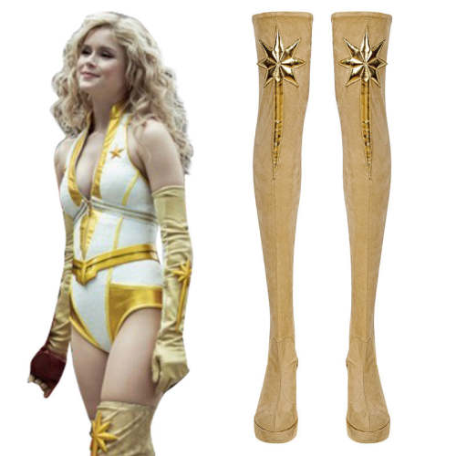 The Boys 2 Starlight Golden Shoes Cosplay Boots