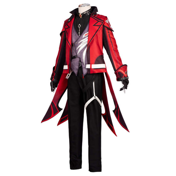 Genshin Impact Diluc Red Dead Of Night Cosplay Costume
