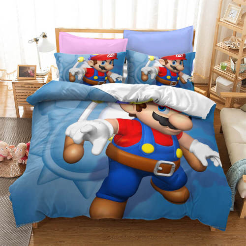 Game Super Mario Bedding Set Quilt Cover Without Filler