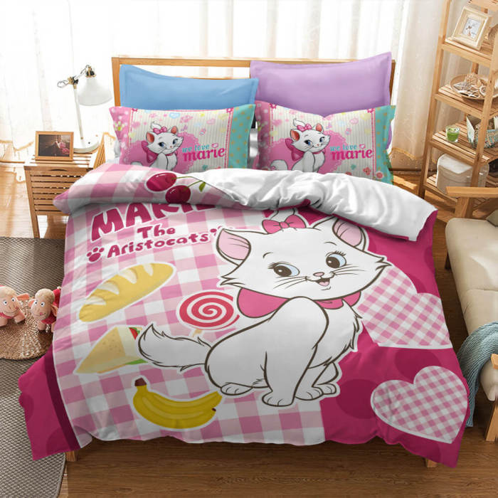  Marie Cat Bedding Sets Pattern Quilt Cover Without Filler