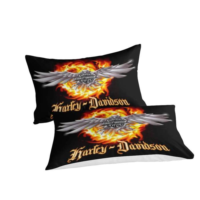 Harley Dayidson Bedding Sets Pattern Quilt Cover Without Filler