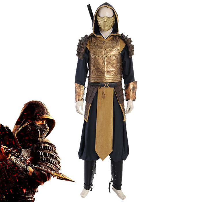 Mortal Kombat  Movie Scorpion Cosplay Costume