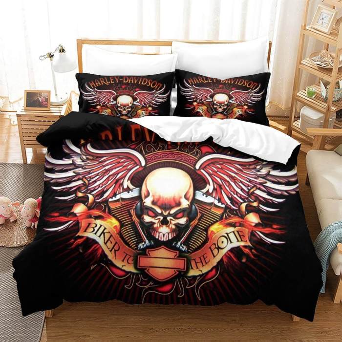 Harley Dayidson Bedding Sets Quilt Cover Without Filler