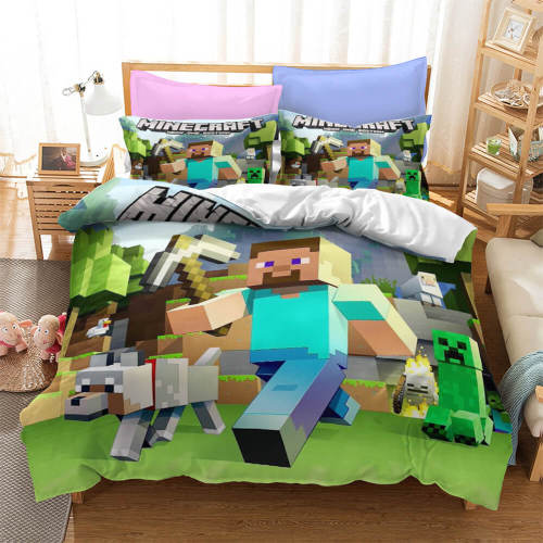 Minecraft Bedding Sets Pattern Quilt Cover Without Filler