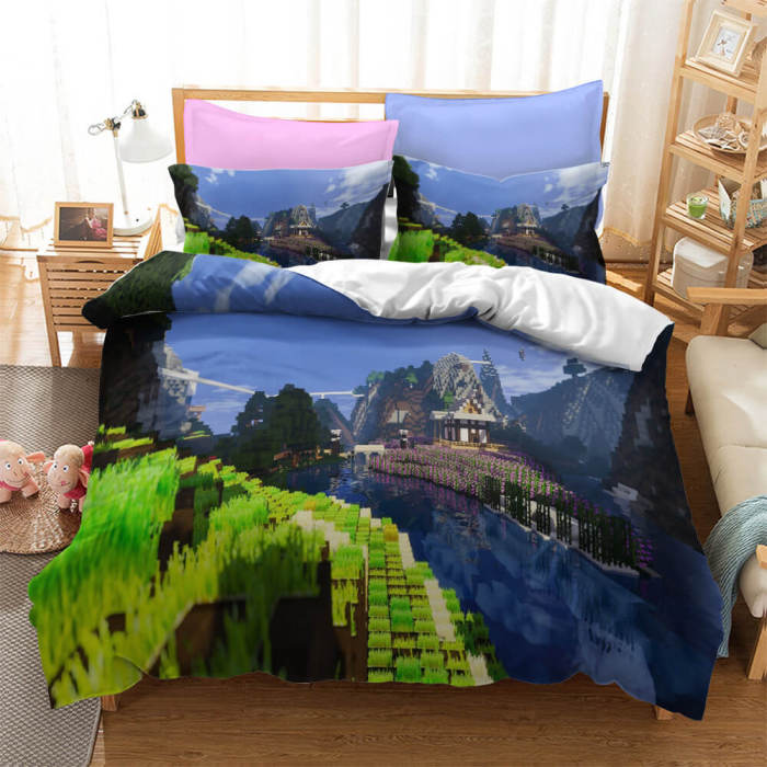Minecraft Bedding Sets Pattern Quilt Cover Without Filler