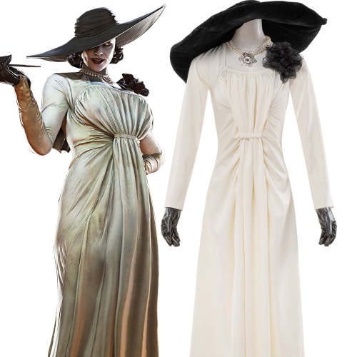 Resident Evil 8 Village Alcina Dimitrescu Vampire Lady Dimitrescu Dress Cosplay Costume