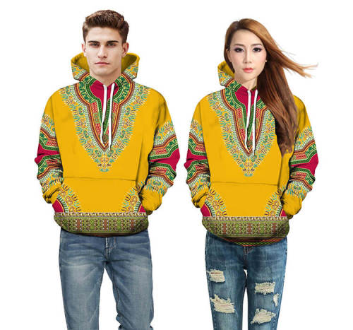 Dashiki Hoodie Unisex Adult Cosplay 3D Print Jacket Sweatshirt