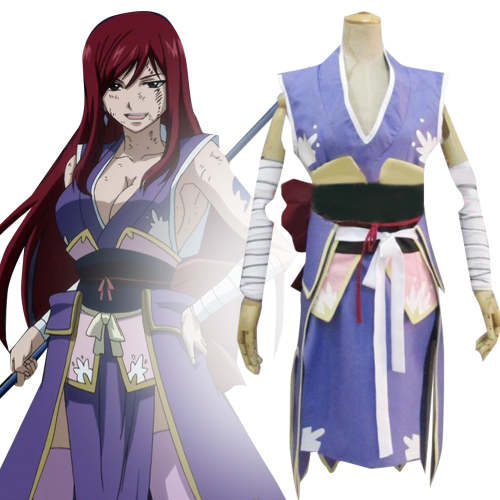 Fairy Tail Robe Of Yuen Erza Scarlet Cosplay Costume