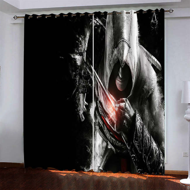 Assassin'S Creed Pattern Curtains Blackout Window Drapes