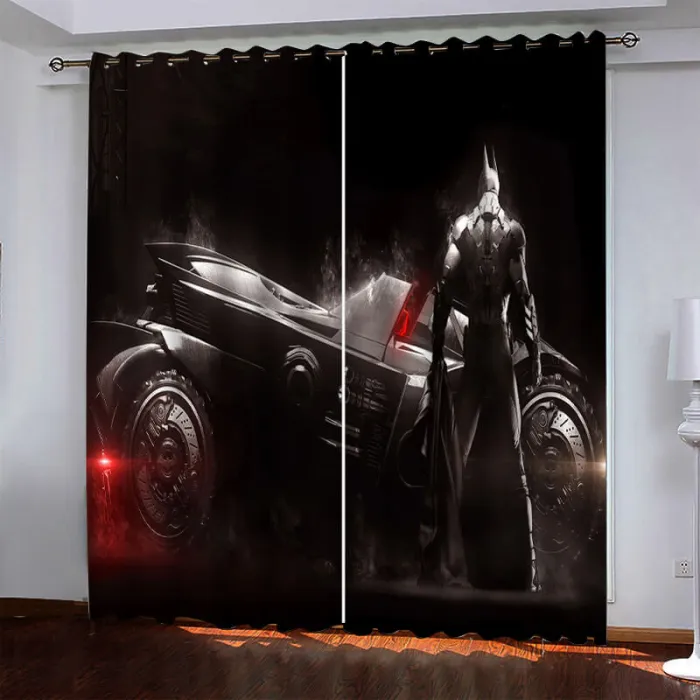Superhero Batman Curtains Blackout Window Drapes