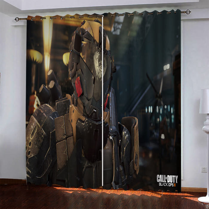 Call Of Duty Pattern Curtains Blackout Window Drapes