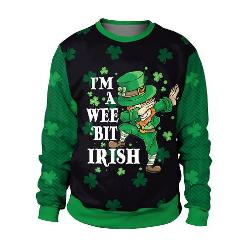 St Patricks Day Sweater Unisex Adult Cosplay 3D Print Pullover