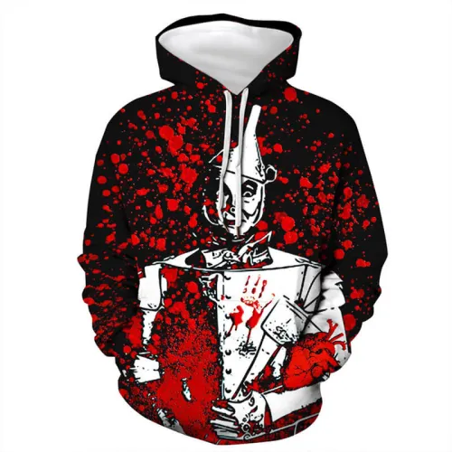 Blood Halloween Costumes Unisex Adult Cosplay 3D Print Pullover Sweater