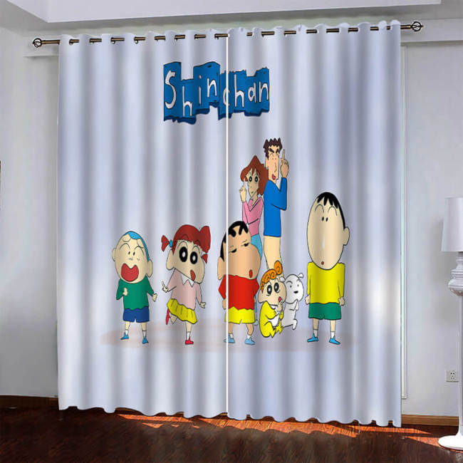 Crayon Shin-Chan Pattern Curtains Blackout Window Drapes