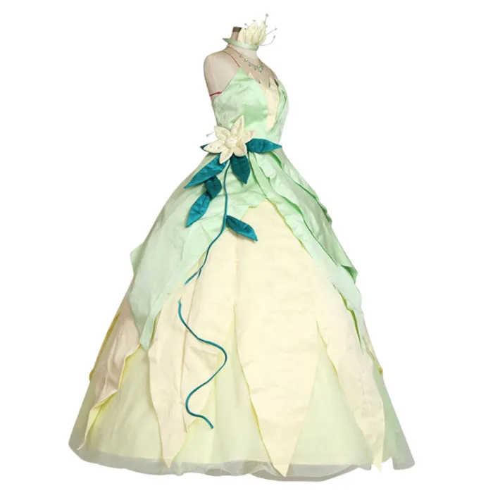  Princess And The Frog Princess Tiana Halloween Cosplay Costume