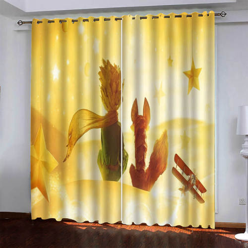 Le Petit Prince Pattern Curtains Blackout Window Drapes