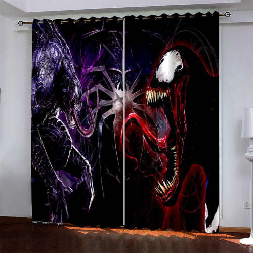 Venom Pattern Curtains Blackout Window Drapes