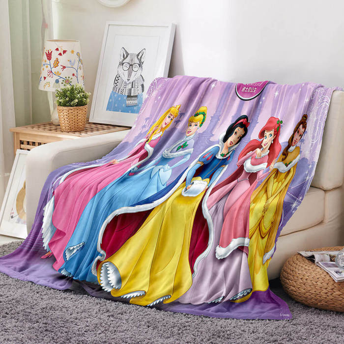  Princess Snow White Blanket Flannel Throw Room Decoration