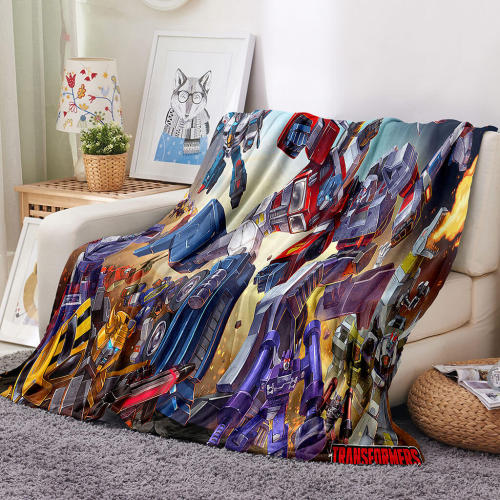 Transformers Blanket Flannel Throw Room Decoration