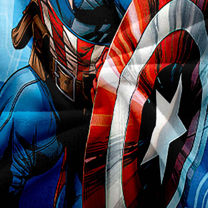 Captain America Iron Man Blanket Flannel Throw Room Decoration