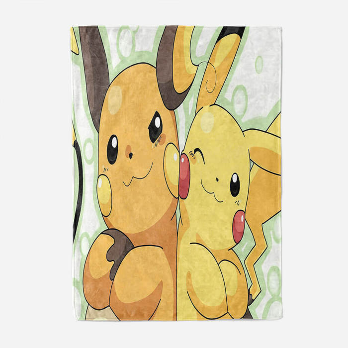 Pikachu Pattern Blanket Flannel Throw Room Decoration