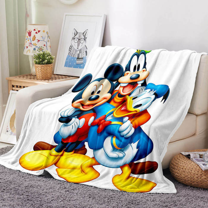 Mickey Mouse Pattern Blanket Flannel Throw Room Decoration