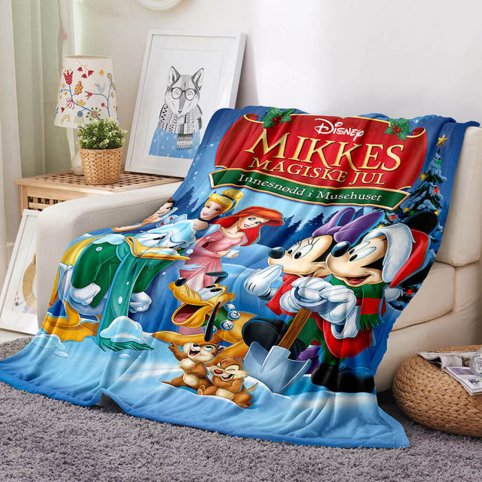 Mickey Mouse Pattern Blanket Flannel Throw Room Decoration