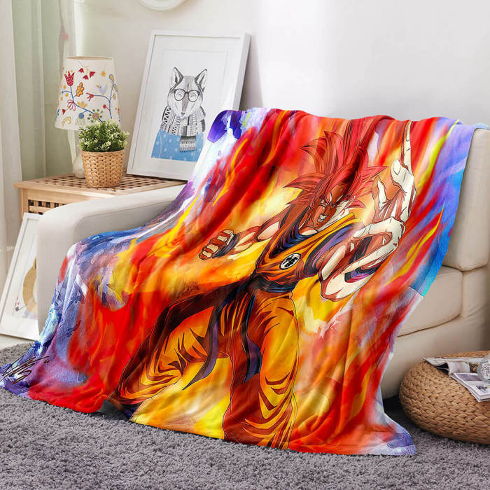 Anime Dragon Ball Super Blanket Flannel Throw Room Decoration