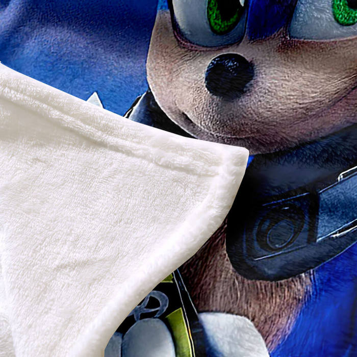 Sonic The Hedgehog Blanket Flannel Throw Room Decoration