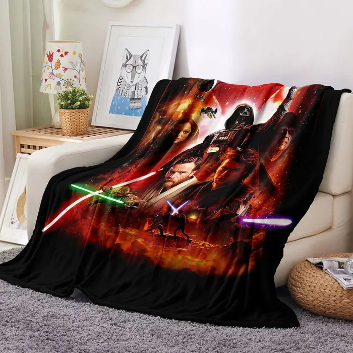 Star Wars Pattern Blanket Flannel Throw Room Decoration