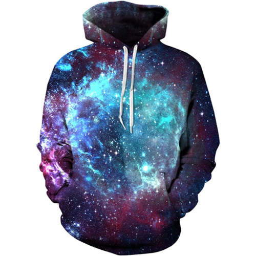 Galaxies Printed Pullover Hoodies