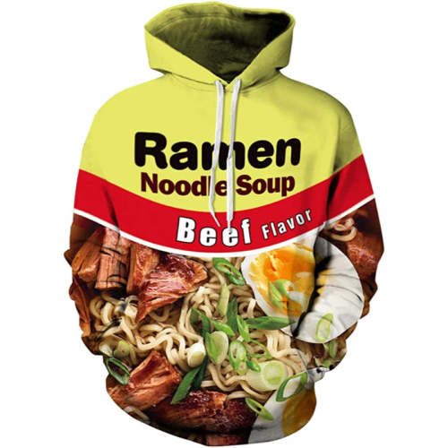 Noodles Printed Pullover Hoodies