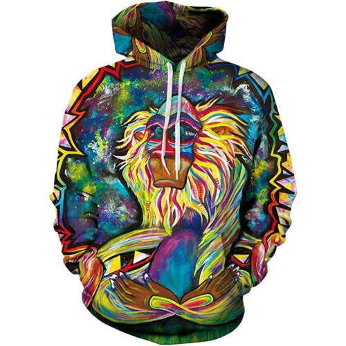 Wild Animals Printed Pullover Hoodies