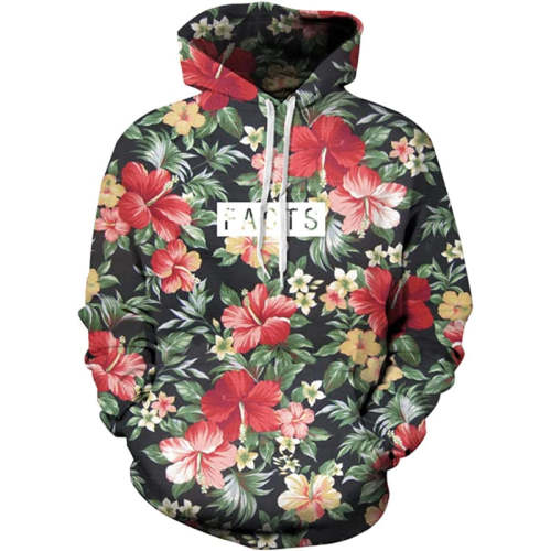 Abstract Printed Pullover Hoodies
