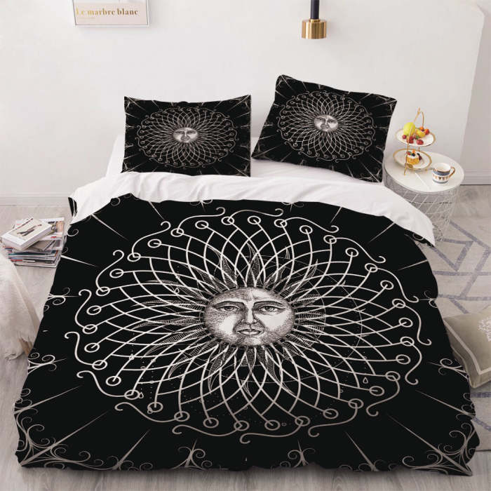 Sun Face Moon And Sun Bedding Sets Quilt Cover Without Filler