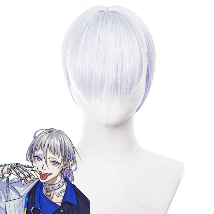 Paradox Live The Cat’S Whiskers Ryu Natsume White Purple Copslay Wig
