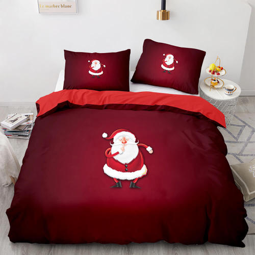 Merry Christmas Pattern Bedding Sets Quilt Cover Without Filler