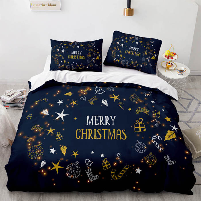 Christmas Bedding Sets Pattern Print Quilt Cover