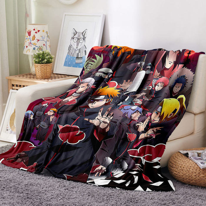 Naruto Blanket Flannel Throw Room Decoration