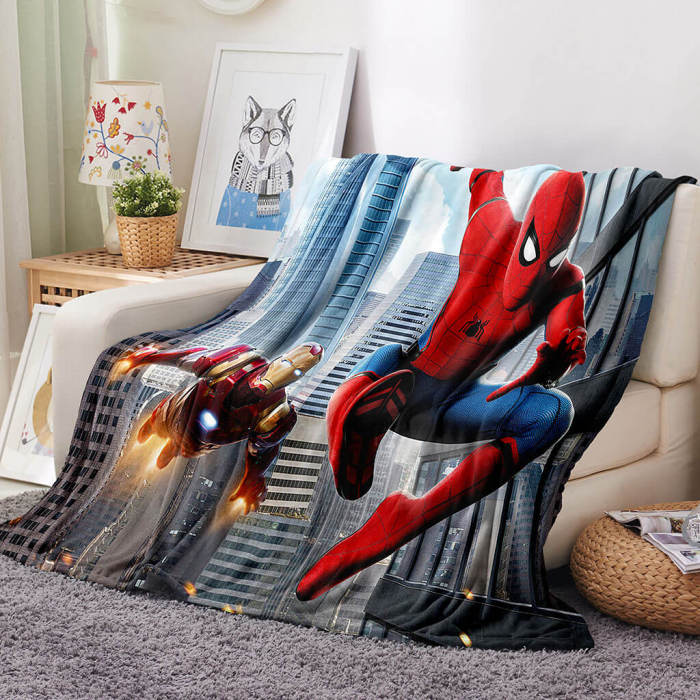 Marvel Spider Man Blanket Flannel Throw Room Decoration