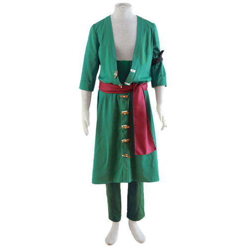 One Piece Roronoa Zoro Green Cosplay Costume