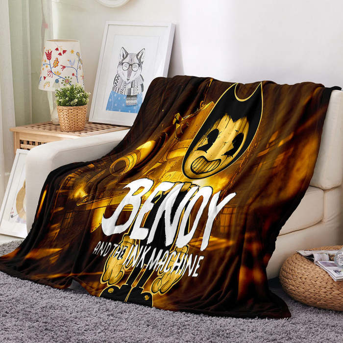 Game Bendy And The Ink Machine Blanket Flannel Throw Room Decoration