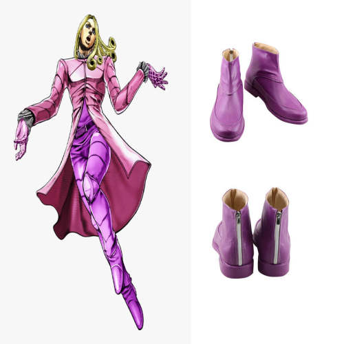 Jojo'S Bizarre Adventure: Steel Ball Run Funny Valentine Pink Cosplay Shoes