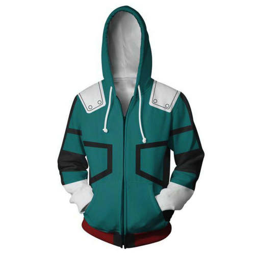 My Hero Academia Boku No Hero Akademia Izuku Midoriya Deku Coat Hoodie Cosplay Costume