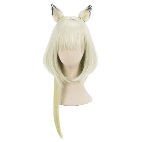 Arknights Kal'Tsit Green White Cosplay Wig - Wig + Ears
