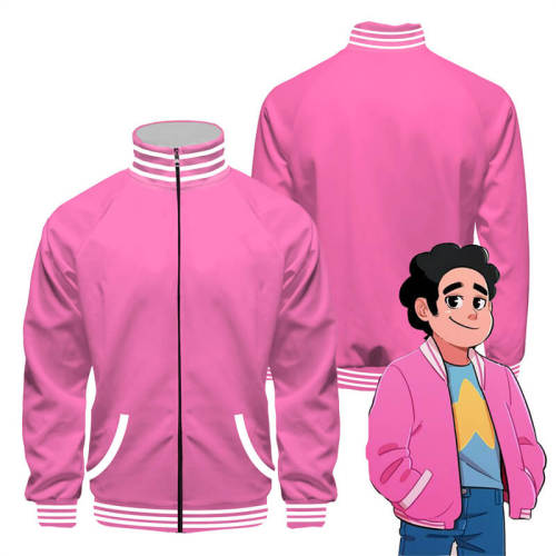 Rose Quartz Steven Universe Cosplay Anime Unisex Adult 3D Print Zip Up Sweatshirt Jacket